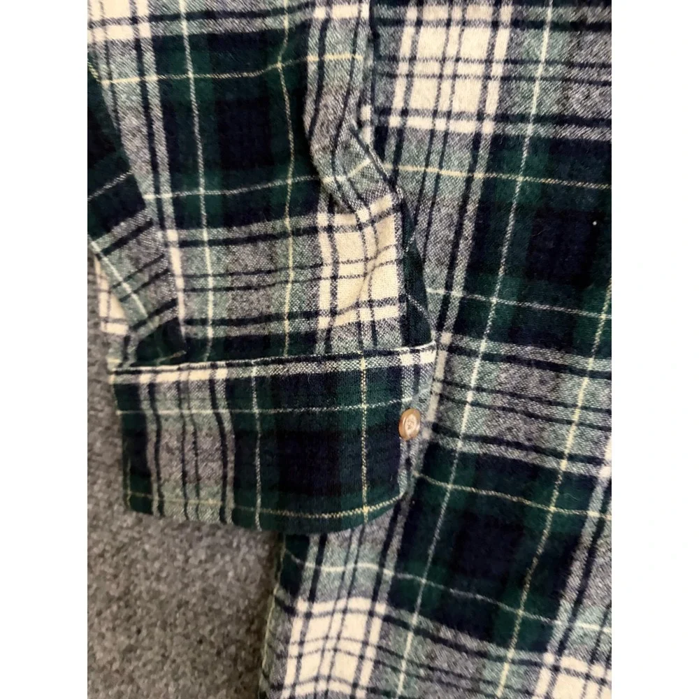 Pendleton Heritage Highlander Wool Flannel Shirt Green Plaid Campbell Tartan L